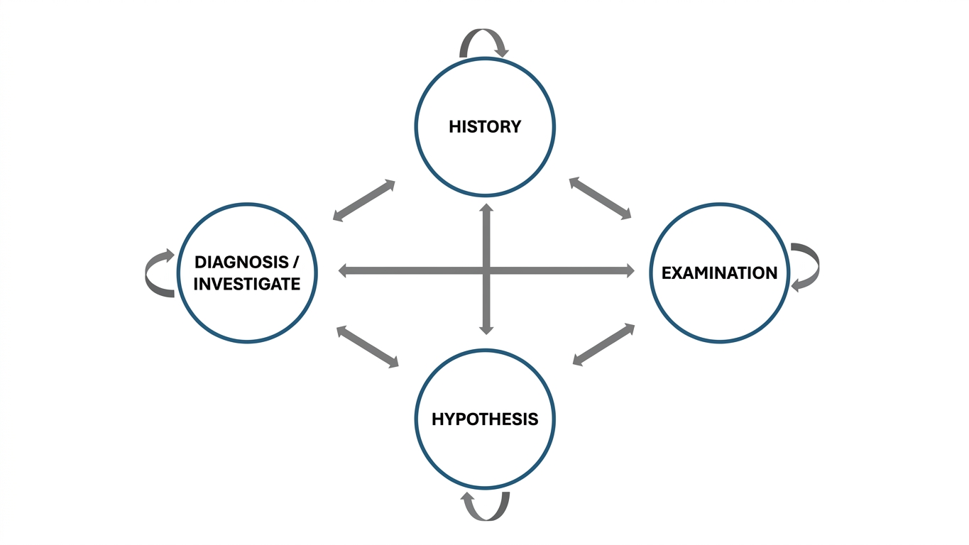 Clinical reasoning cycle diagram